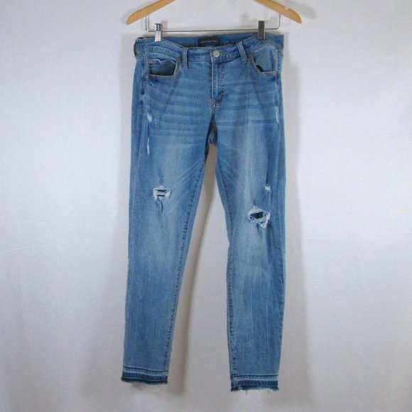Aeropostale Denim - Aeropostale Womens Distress Ankle Jegging Blue Jeans Size 12 Pre-owned G…